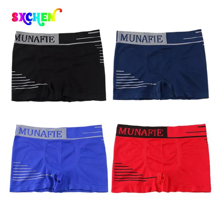 SXCHEN Men's Underwear Boxer Briefs 【4-Pack】New Style Boxer Briefs,Breathable, Highly Elastic And Comfortable Boxer Shorts Briefs