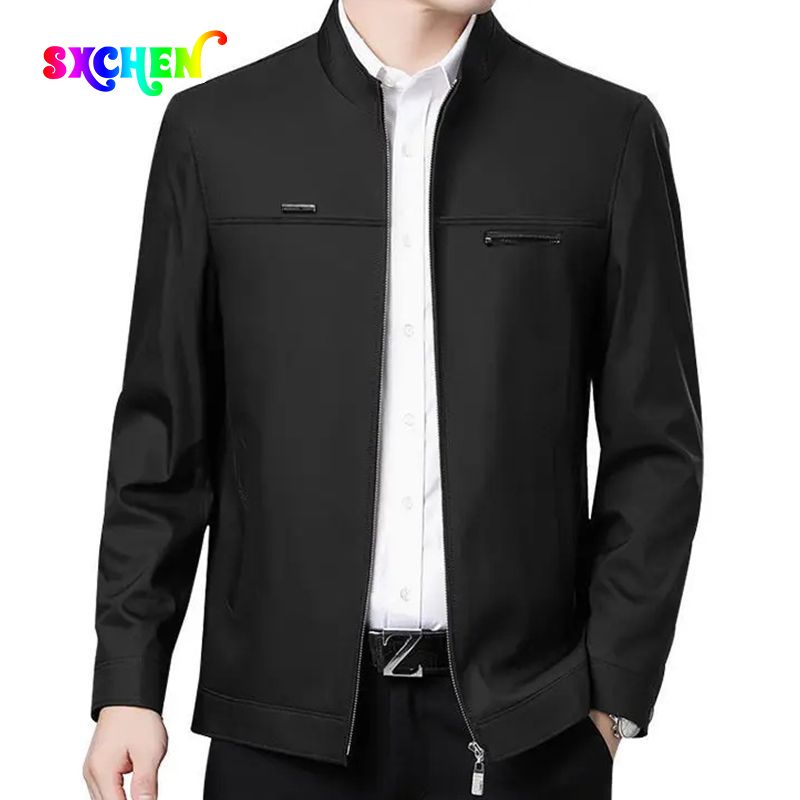 SXCHEN Men's Clothing Tops Jackets Coats New Coats For Men, Middle-Aged Casual Jackets, Daddy Tops, Middle-Aged And Elderly Jackets