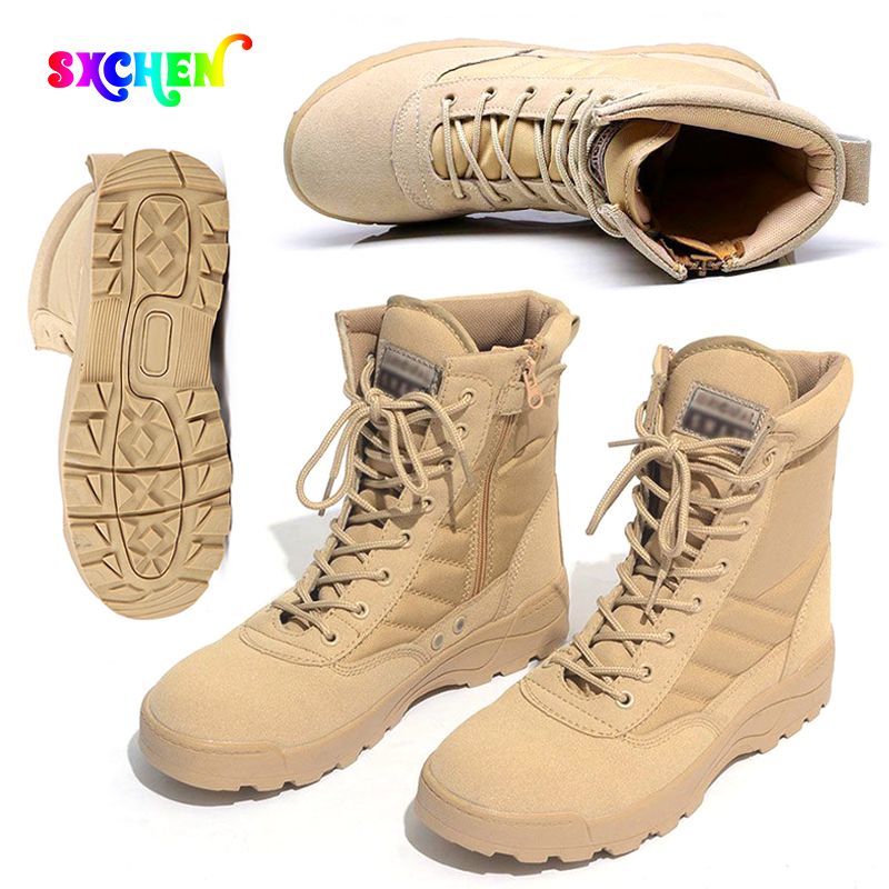 SXCHEN Men's Shoes Boots Ankle Bootie Jungle Boots, Hiking Boots, Desert Boots, Combat Boots, Tactical Boots, High Top Short Boots