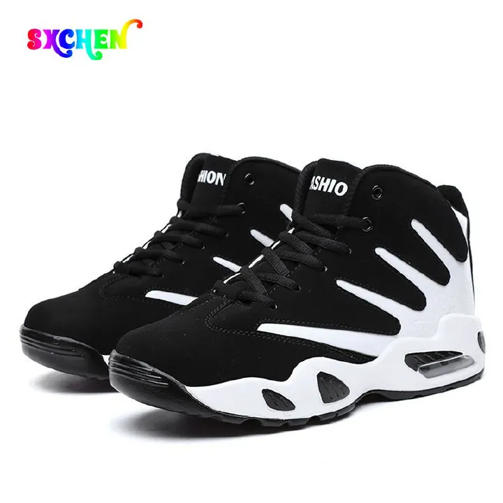 SXCHEN Men's Shoes Athletic Basketball Shoes Sports Shoes Running Shoes New Basketball Shoes Large Size Sports Shoes Youth Mid-Top Shoes Sports Shoes Sneakers