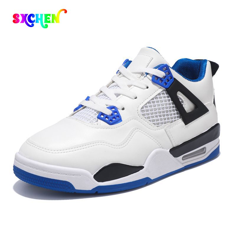 SXCHEN Men's Shoes Athletic Running New Breathable Mesh Practical Basketball Shoes, Large Size Sports Shoes, Youth Mid-Top Shoes Sneakers