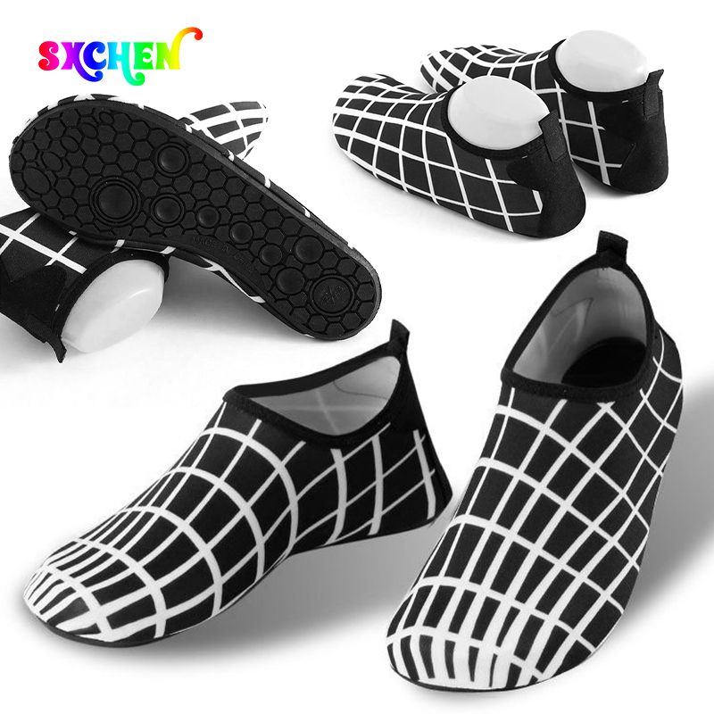 SXCHEN Men Shoes Athletic Water Shoes Soft Sole Men And Women Couples Anti-Slip New Quick-Drying Water Park Swimming Leisure Beach Socks Shoes