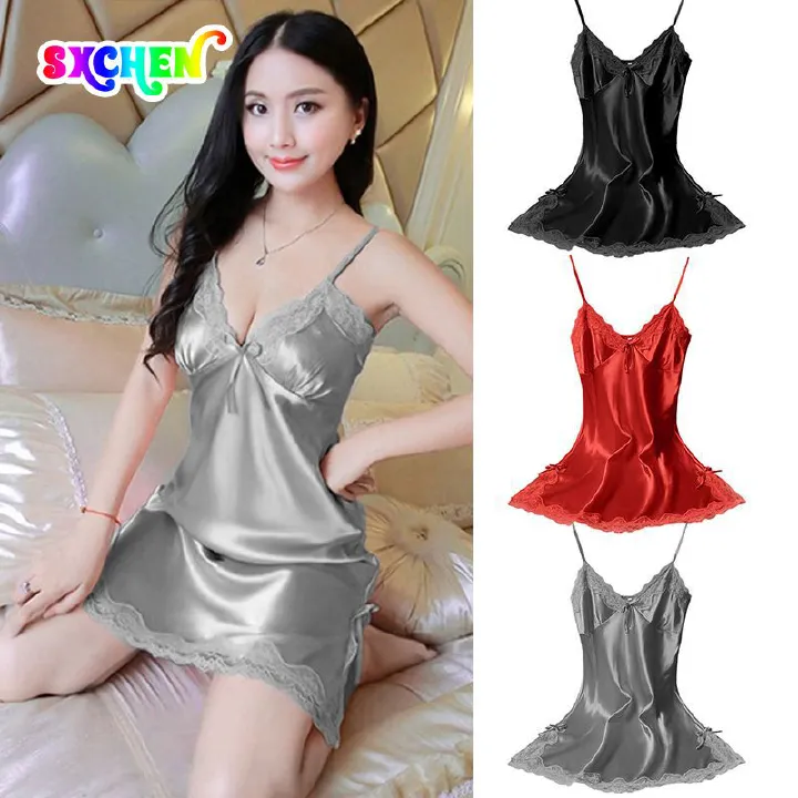 SXCHEN Women's Sleep Nightgowns European African Popular Transparent Sexy Lady Underwear Sleepwear Women Nightdress  Women Night Dress