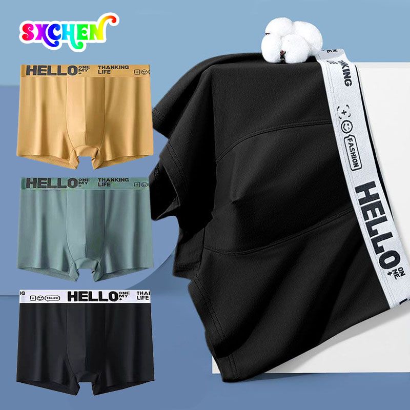 SXCHEN Men'S Clothing Underwear Boxer Briefs Popular Underwear Men'S Large Size Mid-Waist Antibacterial Breathable Comfortable Cotton Boxer Shorts Underwear
