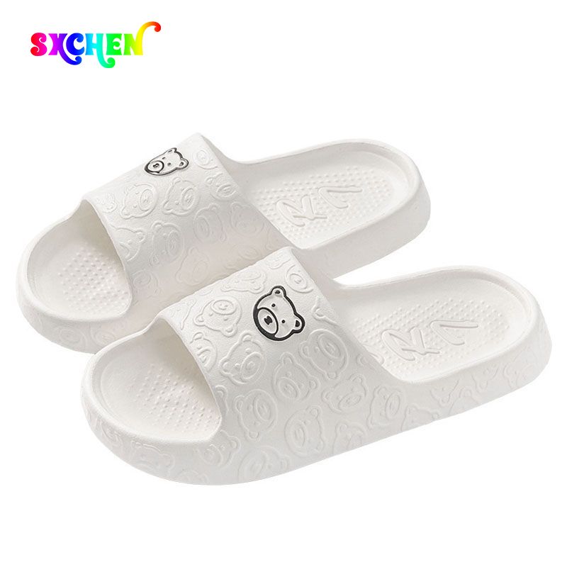 SXCHEN Women's Shoes Slippers Bear Indoor Slippers Style Thick-Soled Slippers For Outdoor Use Indoor Home Use And Bathroom Use Slippers Non-slip Ladies Shoe Simple Girls Fashion Thick Soles Soft Soles