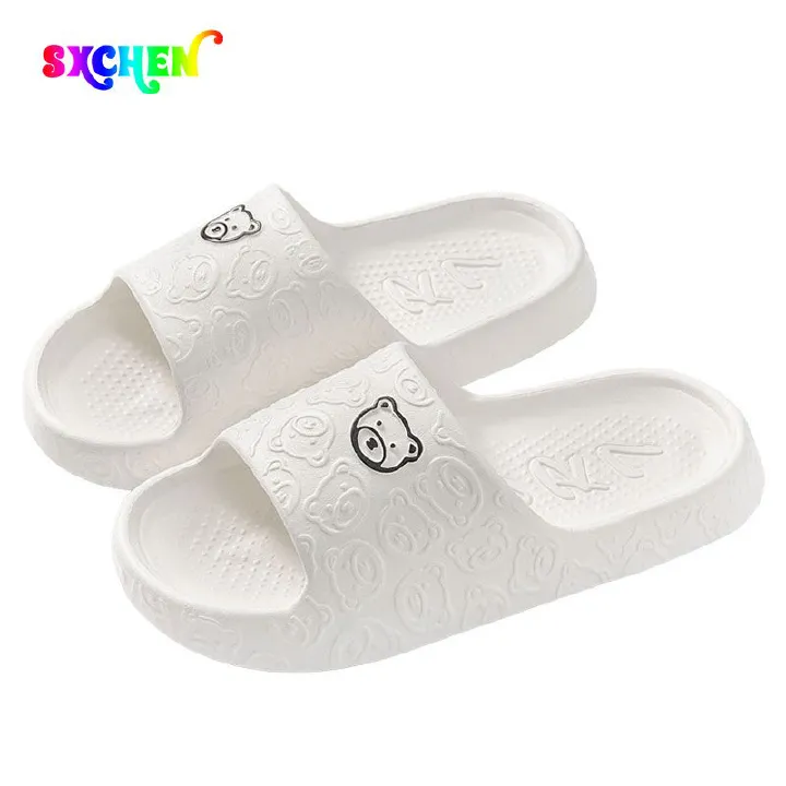 SXCHEN Women's Shoes Slippers Bear Indoor Slippers Style Thick-Soled Slippers For Outdoor Use Indoor Home Use And Bathroom Use Slippers Non-slip Ladies Shoe Simple Girls Fashion Thick Soles Soft Soles