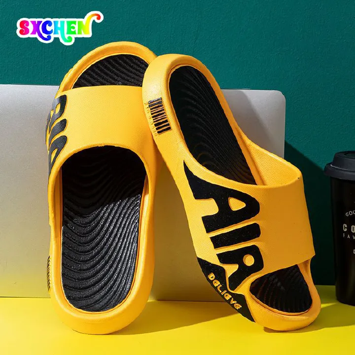 SXCHEN Men's Shoes Slippers Unisex Slippers Outdoor Indoor Bathroom Bathing Breathable Home Large Size Slippers For Men And Women Sandals And Slippers Fashion Shoe Yellow Open Toe School Air