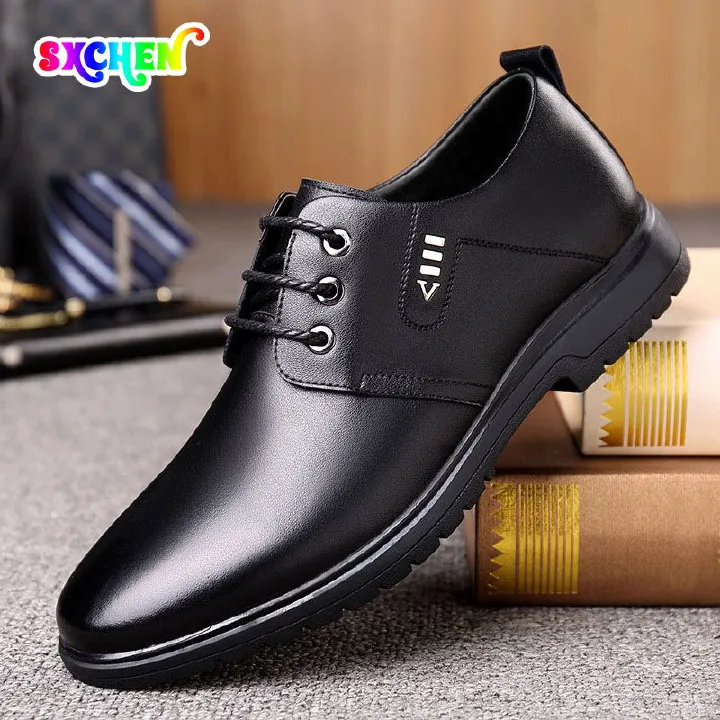 SXCHEN Men's Shoes Oxfords New business formal leather shoes, men's shoes, casual business shoes, formal shoes, British trend, Korean version, breathable, versatile, non-slip leather shoes