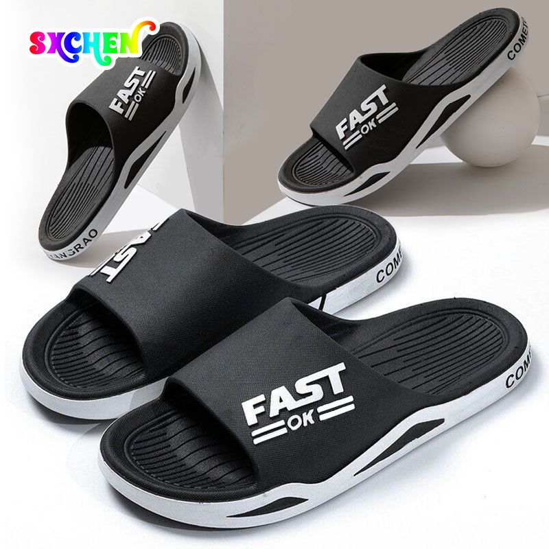 SXCHEN Men's Shoes Slippers Home Slippers Unisex Shoe Indoor Non-Slip Hotel Bathroom Bathing Slippers Men Breathable Anti-skid Dad Black Walking Shoe Open Toe Outdoor Indoor Wading  Wear-resistant