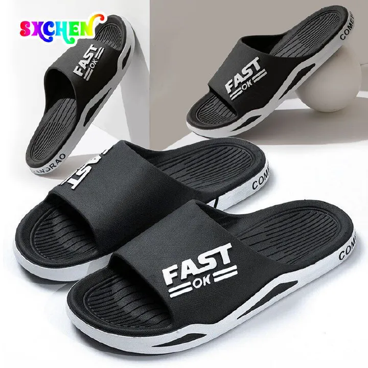 SXCHEN Men's Shoes Slippers Home Slippers Unisex Shoe Indoor Non-Slip Hotel Bathroom Bathing Slippers Men Breathable Anti-skid Dad Black Walking Shoe Open Toe Outdoor Indoor Wading  Wear-resistant