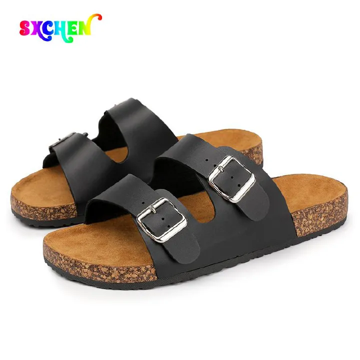 SXCHEN New Men's Shoes Slippers Cool Men Cork Flip Non-Slip Beach Sandals Slippers Dad Casual Air Force Fashion Boy's Inside and Outside Birthday Household Shoes Durable Shoe Slippers