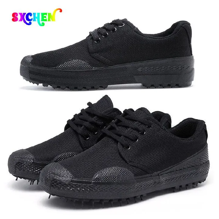 SXCHEN Men's Shoes Construction Site Shoes Work Safety Military Tactical Wear-resistant Breathable Training Shoes Migrant Workers Labor Insurance Shoes Rubber Shoes Farmland Work Shoe Dad Shoe Gift