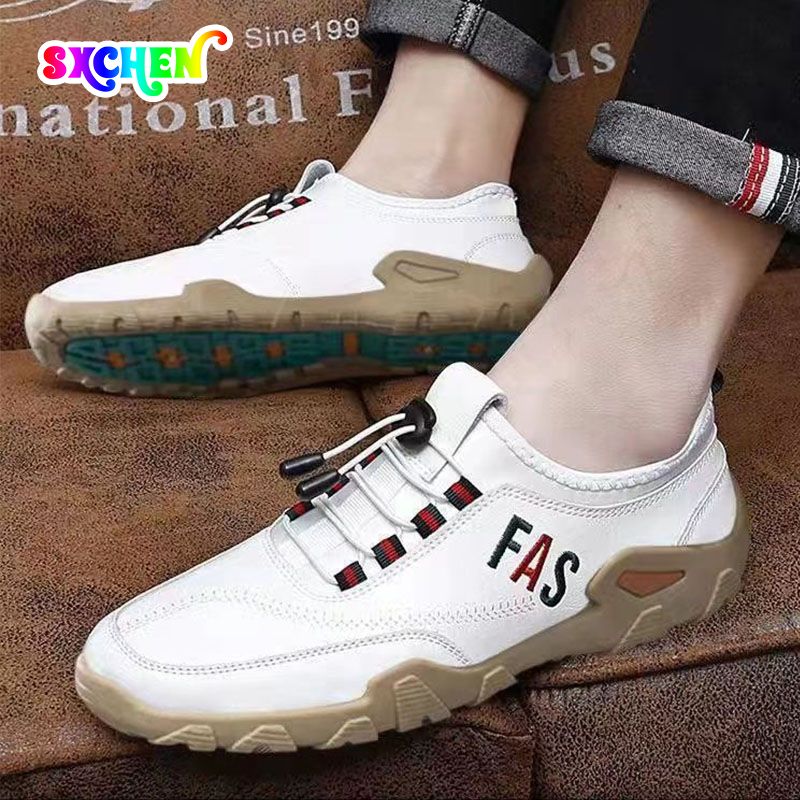 SXCHEN Men's Shoes Sneakers Soft PU Men's New Fashion Casual Man's Trend Shoes White Running Tennis & Racquet Sports Fitness Dad Sports Shoes Office Wedding Lovers Gift Student Shoe Unisex Party