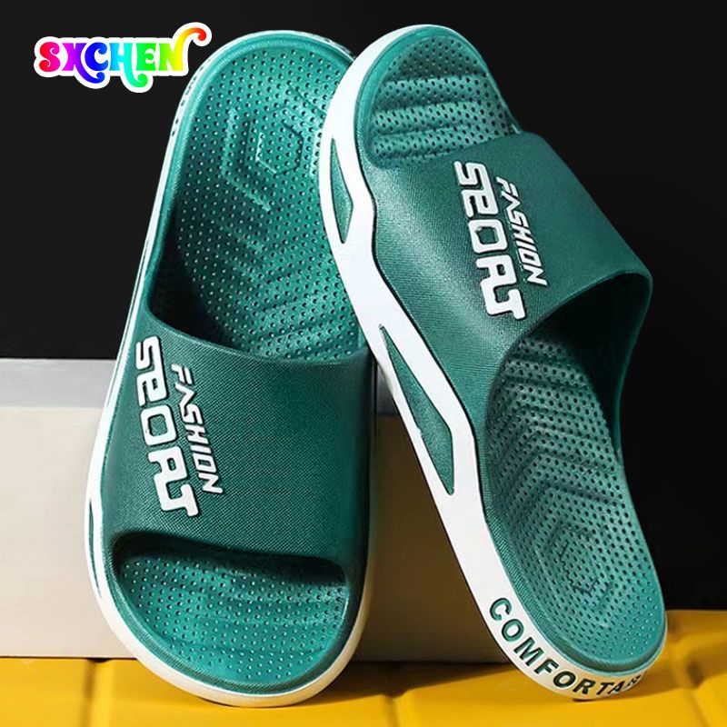 SXCHEN Men's Shoes Slippers Outdoor Indoor Slippers Men Fashion Trend Outside Wear Anti-slip Deodorant Summer Indoor Home Couple Bathing Dad Sandals Slippers Unisex Lovers Gift Fashion Shoe Student