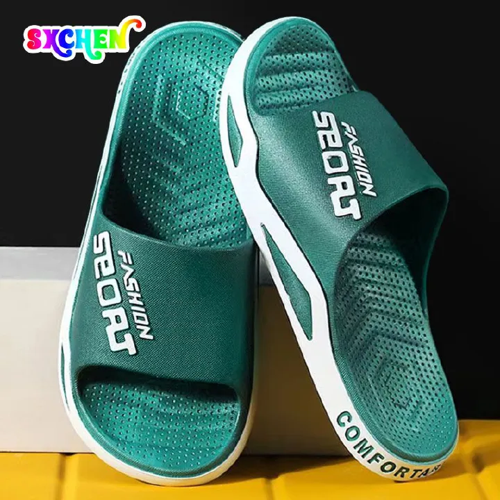 SXCHEN Men's Shoes Slippers Outdoor Indoor Slippers Men Fashion Trend Outside Wear Anti-slip Deodorant Summer Indoor Home Couple Bathing Dad Sandals Slippers Unisex Lovers Gift Fashion Shoe Student