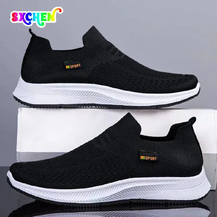 SXCHEN Men Shoes Athletic Running Shoes Sports and Leisure Shoes Breathable Cloth Shoes Socks Mouth Slip-on Thin Four Seasons Shoes Running ShoesDad Walking Athletic Latest Shoes Boy Balmain Shoes Gif