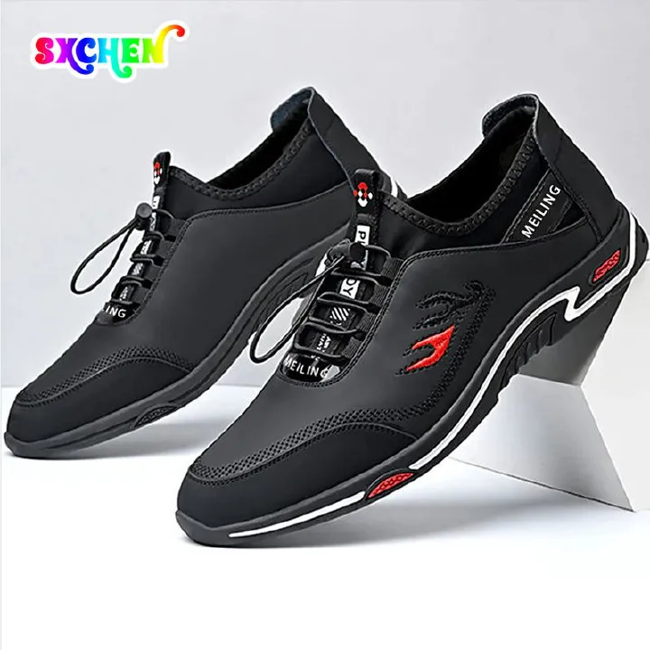 SXCHEN Men Shoes Sneakers Men's Business Shoes Fashion Sports Shoes Trend Soft Bottom Breathable Invisible Heightening Dad Sneakers Boy New Casual Running Walking Athletic Latest Shoes Air Loafers