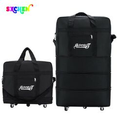 SXCHEN New Fold Luggage & Travel Gear > Travel Bags Waterproof Folding Air Checked Bag, Travel Bag, Large Capacity Luggage Bag, Women's storage Bag Outdoor Handbag With Wheels Men's Bag Work Firmly