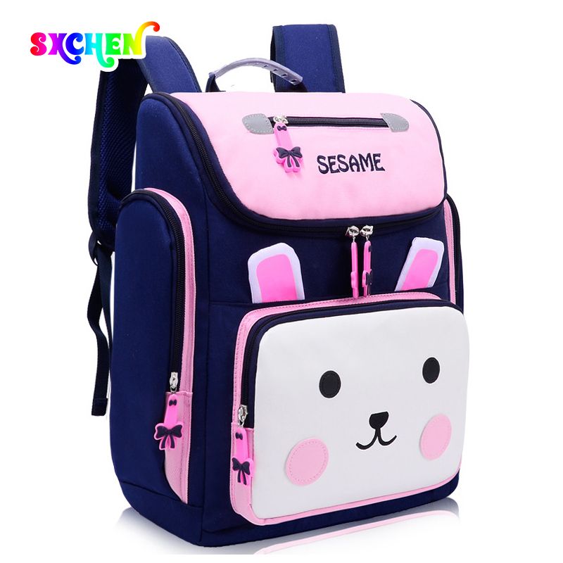 SXCHEN Schoolbag for Primary School Students Bunny Bag for Female Students for Grades 1 2 3 4 5 6 Super Light Weight Reduction Schoolbag for Boys and Girls Unisex Walking Camping School Birthday Gift