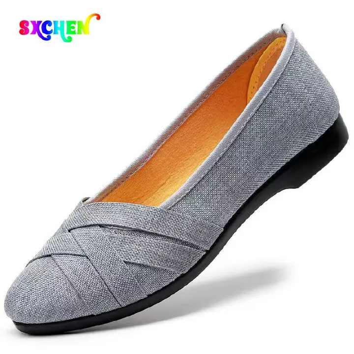 SXCHEN Ladies Shoes Fashion High Quality Plus Size Flat Shoes Women Casual Shoes Fashion Sport Shoe Girl Stripper Women Shoes Comfortable Convenient Outdoor Breathable Canvas Shoes Mam Shoes