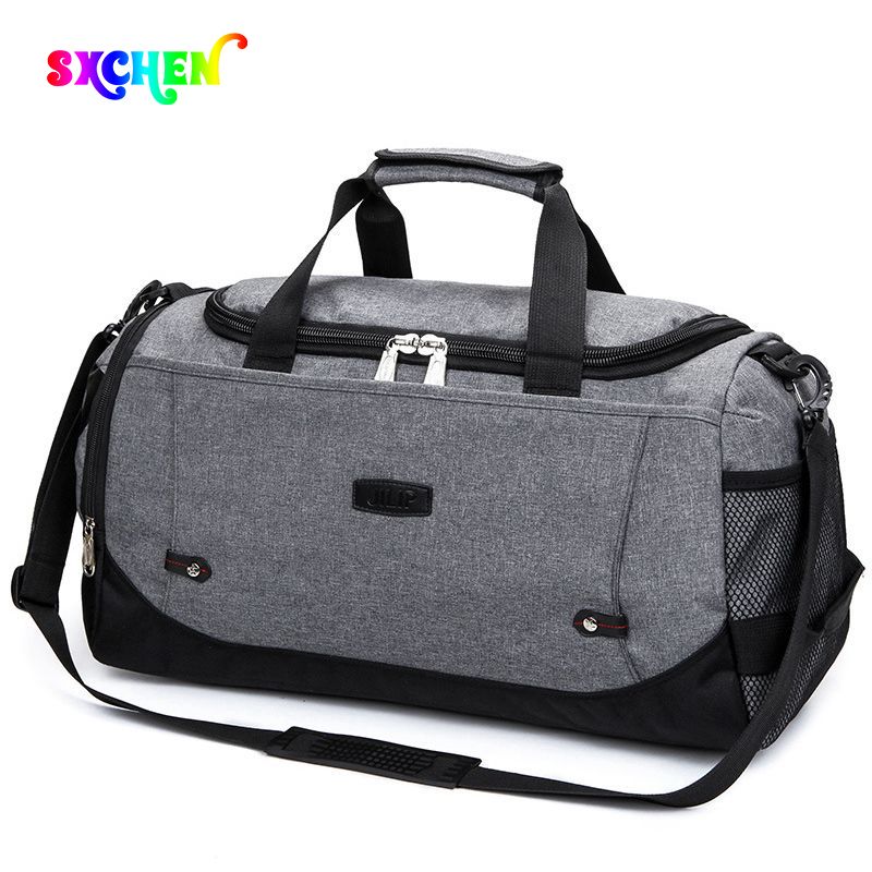 SXCHEN New Big Travel Bag Business Bag Large Capacity Men Hand Luggage Duffle Bags Nylon Weekend Bags Fashion Africa Grey Foldable Oxford Waterproof Unisex Gym Bags Women Multifunctional Bags Unisex