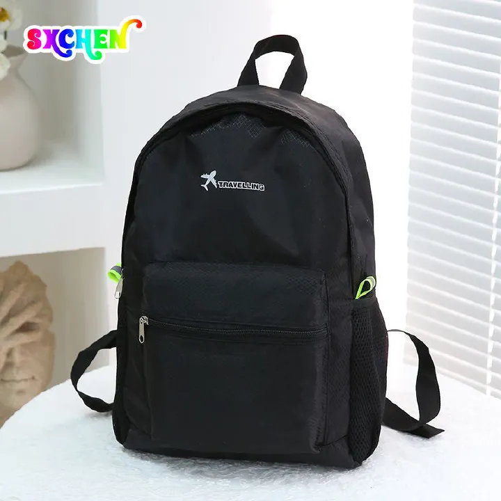 SXCHEN New Men Bag Unisex Foldable Collapsible Travel Backpack Mountain Climbing Walking Camping Ultra-light Folding Leisure Bag Large Capacity Blue Shopping Bag Student Men Women Mom Wife Gift