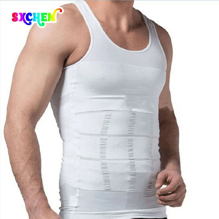 SXCHEN New Arrivals Men Slimming Underwear Body Shaper Waist Cincher Corset Men Shaper Vest Body Belly Waist Shapewear Tops Boy Holiday Party Birthday Gift Dad Husband Daily Event Office Cool Student