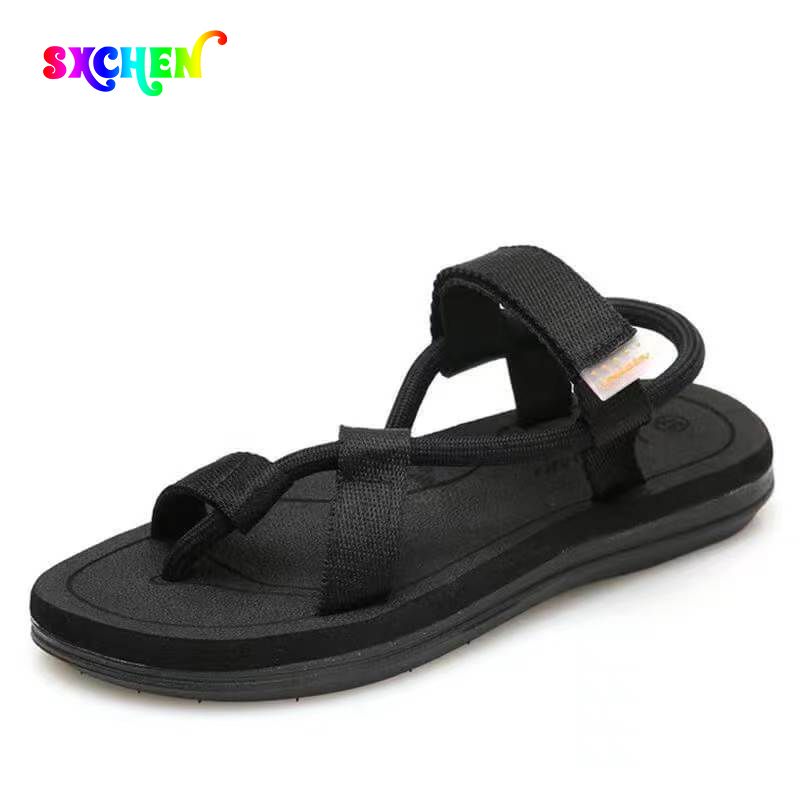 SXCHEN New Men's Sandals Shoes Men Sandals Roma Leisure Breathable Canvas Unisex Casual Flip Flops Slippers Outdoor Walking Footwear Soft Boy Holiday Party Birthday Dad Gift Husband Student Summer