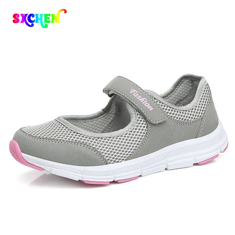 SXCHEN Women's Shoes Sandals Fashion Sport Flats Shoes Walking Non-slip Spring Summer Ladies Loafers Shoes Women Sneakers Casual Shoes Female Mesh Ladies Basket Girl Girlfriend Gift Festival Mom
