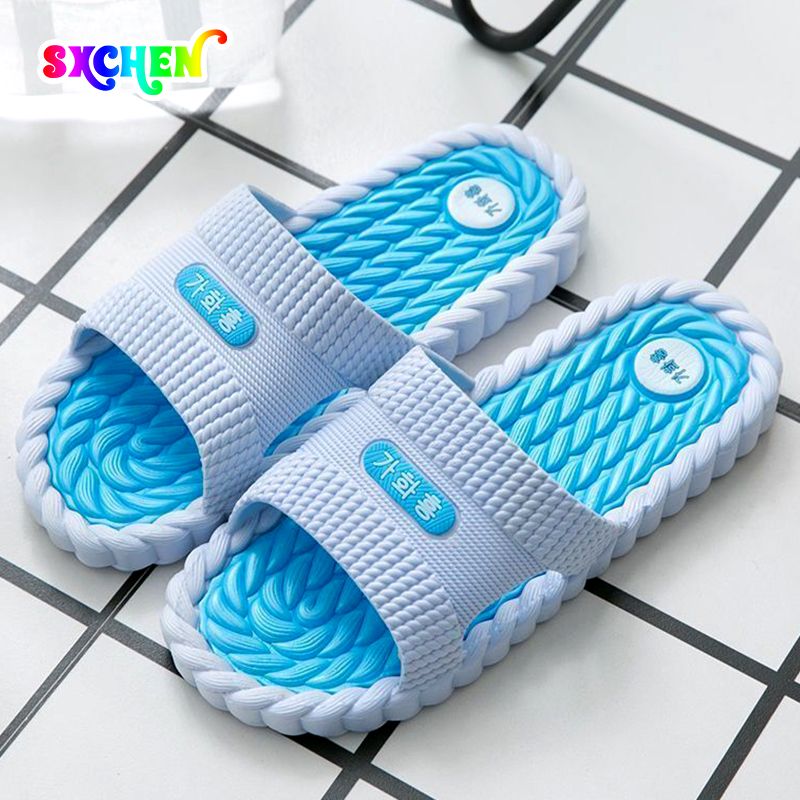 SXCHEN Women's Shoes Deodorant Non-slip Slippers Household Bathroom Sandals and Slippe Bathroom Bath Soft Bottom Slippers Thick Soled Couple Buy one Size Bigger Than Usual Ladies Casual 40 39 41 38 37