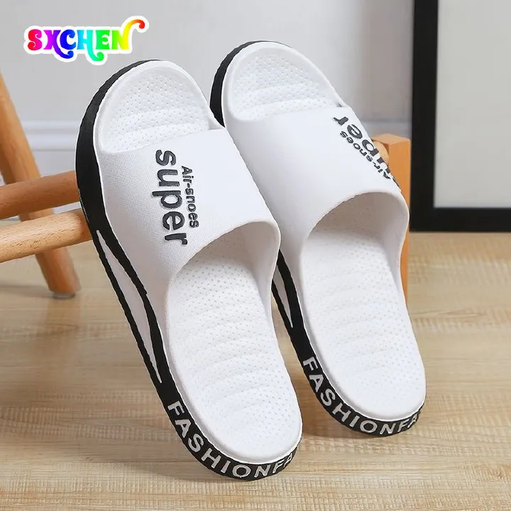 SXCHEN Men’s Shoes Men Slippers Boys Outer Wear Home Non-Slip Thick-soled Indoor Slippers and Slippers Lightweight Outdoor Sports Unisex Breathable Anti-skid Dad Beach Walking Shoe Party