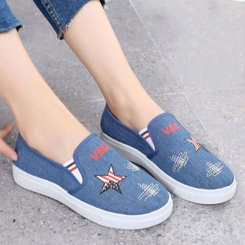 SXCHEN Women's Shoes Flats Canvas Shoes New Soft-Soled Lightweight Breathable And Comfortable Sneakers, Non-slip And Wear-Resistant Casual Shoes, Sports Shoes, Loafers Sneakers