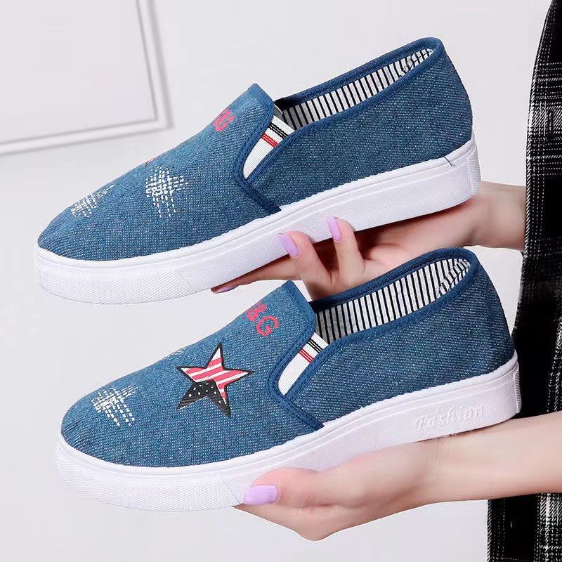 SXCHEN Women's Shoes Flats Canvas Shoes New Soft-Soled Lightweight Breathable And Comfortable Sneakers, Non-slip And Wear-Resistant Casual Shoes, Sports Shoes, Loafers Sneakers