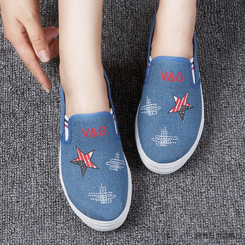 SXCHEN Women's Shoes Flats Canvas Shoes New Soft-Soled Lightweight Breathable And Comfortable Sneakers, Non-slip And Wear-Resistant Casual Shoes, Sports Shoes, Loafers Sneakers