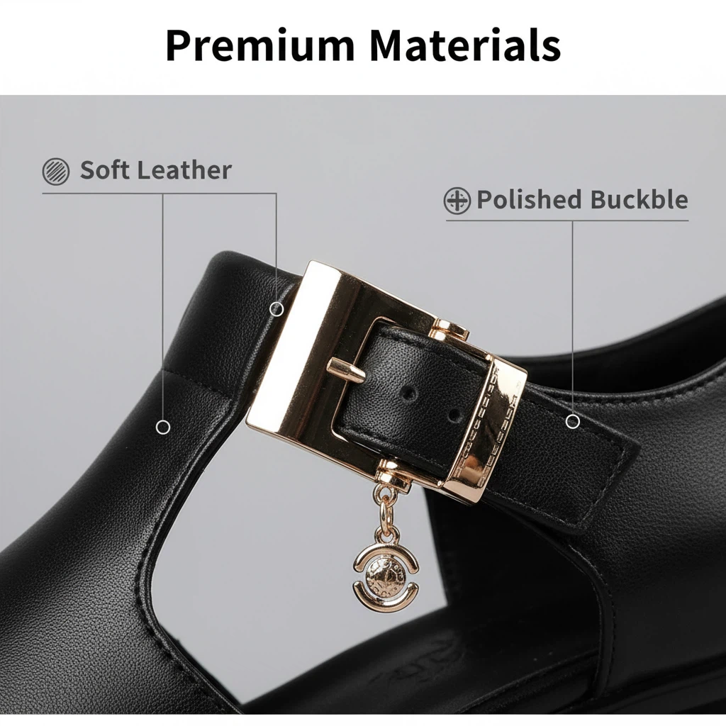 SXCHEN Ladies Shoes Fish Mouth Sandals Women's Style Roman Women Thick Heels Versatile Mid-heel Thick Comfortable Non-slip Beach Fashion Beautiful Girls Shoe Heel Open Shoes Black Lady Official