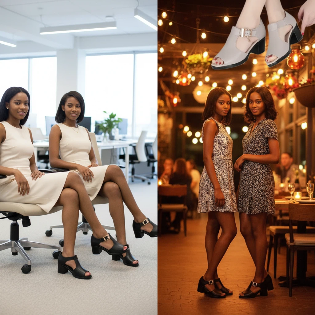 SXCHEN Ladies Shoes Fish Mouth Sandals Women's Style Roman Women Thick Heels Versatile Mid-heel Thick Comfortable Non-slip Beach Fashion Beautiful Girls Shoe Heel Open Shoes Black Lady Official