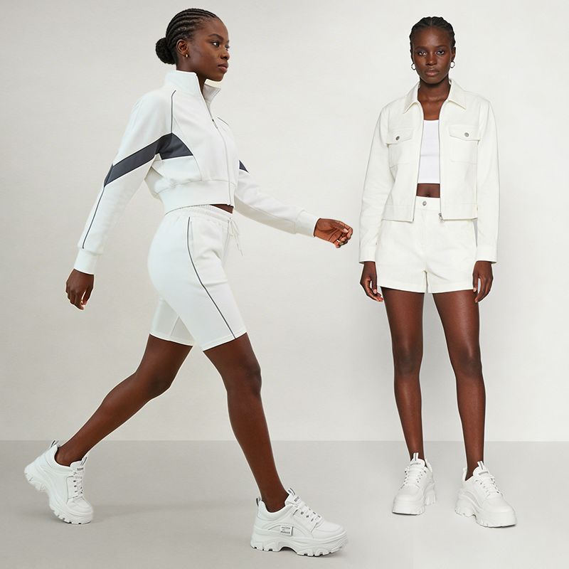 SXCHEN Women's Comfort Platform Shoes – White Faux Leather, Cushioned Insole, Lightweight Construction, Perfect For Travel & Elevating Casual Attire, All Sizes Available