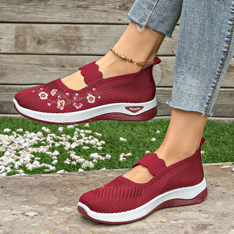 SXCHEN Women's Comfort Loafer Shoes – Burgundy With Easy Slip-On Design, Lightweight Flexible Sole, Ideal For Shopping, Commute & All-Day Comfort, All Sizes Available