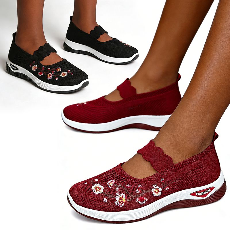 SXCHEN Women's Comfort Loafer Shoes – Burgundy With Easy Slip-On Design, Lightweight Flexible Sole, Ideal For Shopping, Commute & All-Day Comfort, All Sizes Available