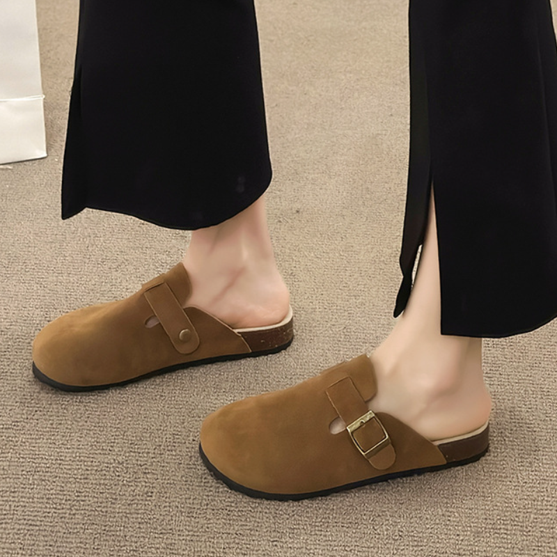 SXCHEN Women's Comfortable Wooden Clogs – Tan With Soft Padded Insole, Non-Slip Traction Sole, Ideal For Lounging, Shopping & All-Day Wear, All Sizes Available
