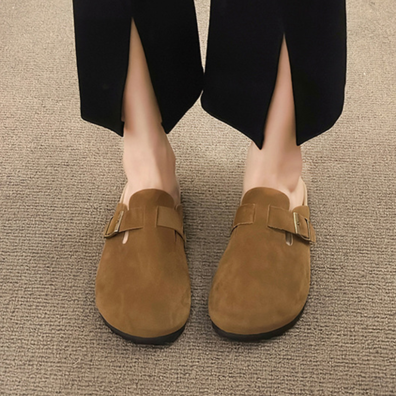 SXCHEN Women's Comfortable Wooden Clogs – Tan With Soft Padded Insole, Non-Slip Traction Sole, Ideal For Lounging, Shopping & All-Day Wear, All Sizes Available
