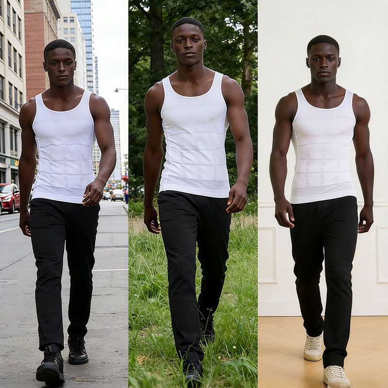 SXCHEN New Arrivals Men Slimming Underwear Body Shaper Waist Cincher Corset Men Shaper Vest Body Belly Waist Shapewear Tops Boy Holiday Party Birthday Gift Dad Husband Daily Event Office Cool Student