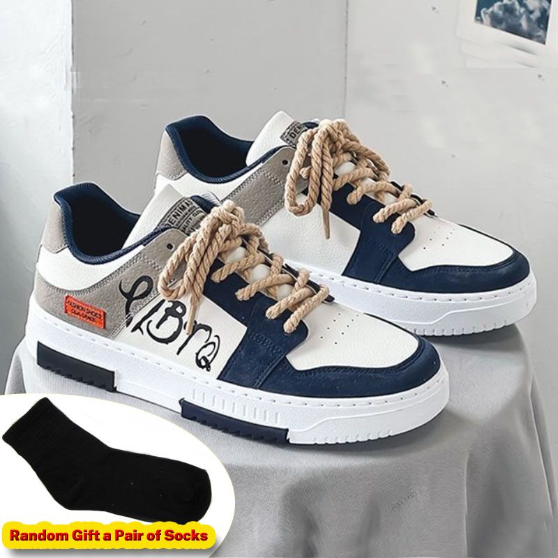 SXCHEN Men's Fashion Sneaker Shoes – Shoes Men Shoes Men Sneakers Men Casual Shoes Perforated Breathable Upper PU Artificial Leather Anti-slip Bold Chunky Sole Fashion & Leisure Wear Boy