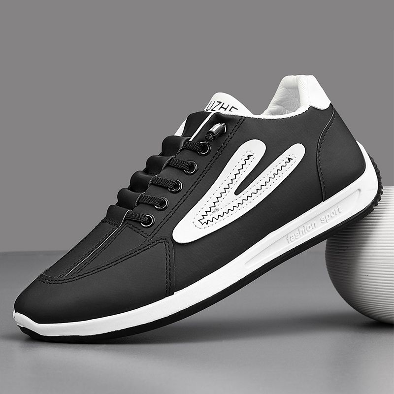 SXCHEN Men's Comfort Running Shoes – Black & White Lightweight Construction, Breathable Lining, Shock-Absorbing Sole, Suitable For Jogging & Everyday Casual Wear, All Sizes Available