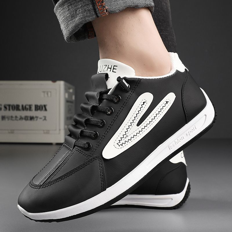 SXCHEN Men's Comfort Running Shoes – Black & White Lightweight Construction, Breathable Lining, Shock-Absorbing Sole, Suitable For Jogging & Everyday Casual Wear, All Sizes Available