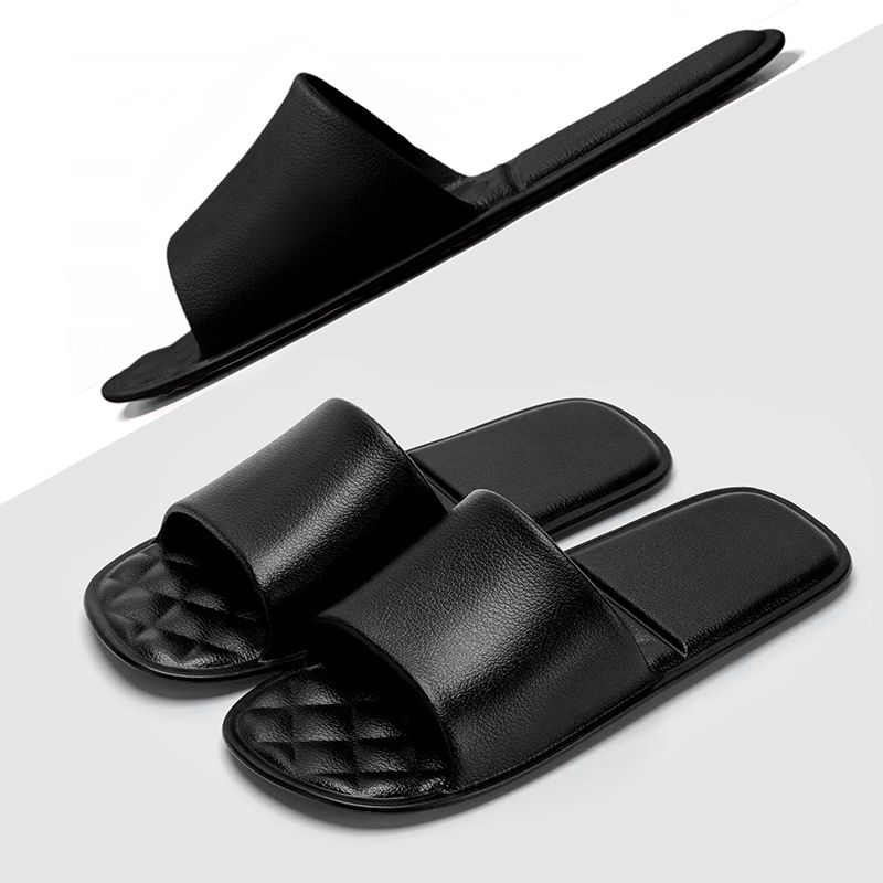 SXCHEN Unisex Stylish Slippers – Black, Minimalist Design, Foldable, Sturdy And Durable, Suitable For Poolside, Spa, And Casual Wear.All Sizes Available