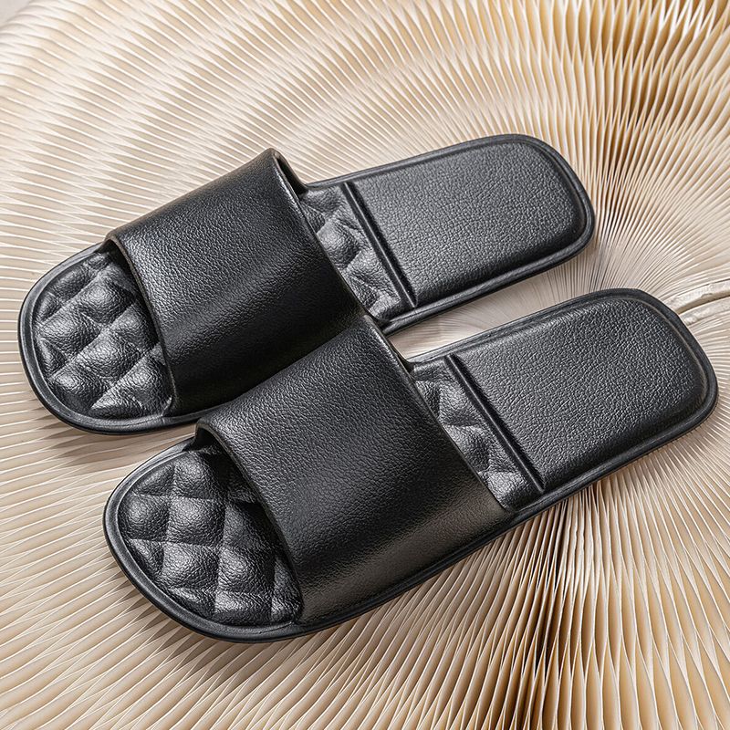 SXCHEN Unisex Stylish Slippers – Black, Minimalist Design, Foldable, Sturdy And Durable, Suitable For Poolside, Spa, And Casual Wear.All Sizes Available