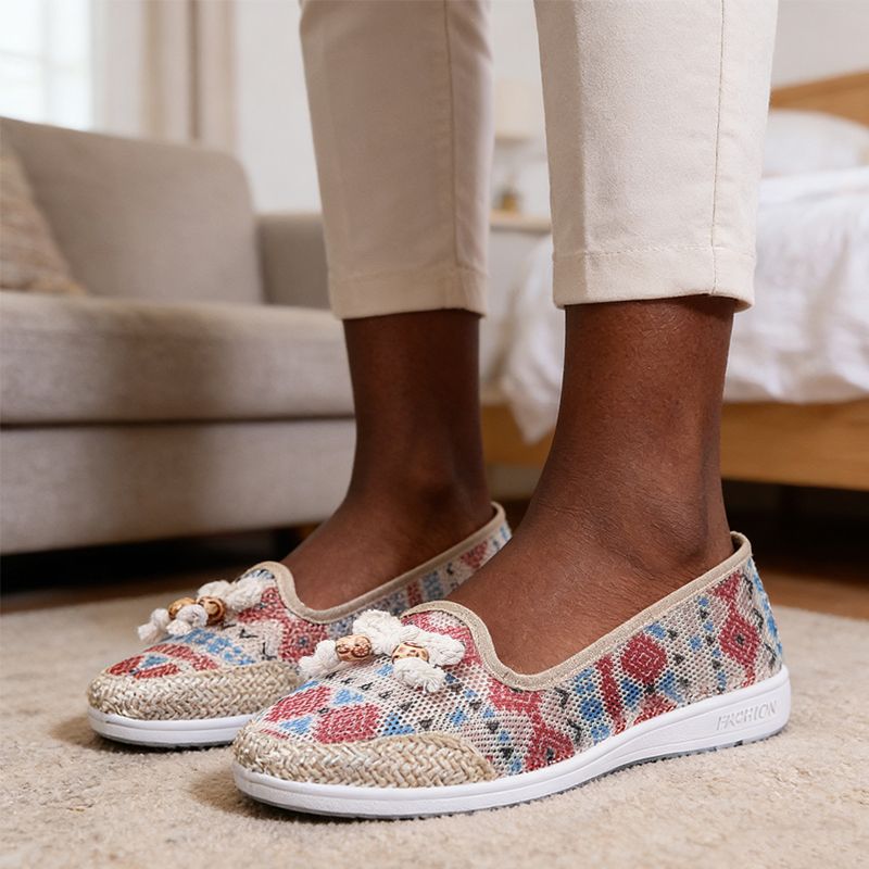 SXCHEN Women's Casual Mesh Shoes – Red & Blue With Easy Slip-On Design, Lightweight Construction, Perfect For All-Day Wear at Family Outings & Social Gatherings, All Sizes Available