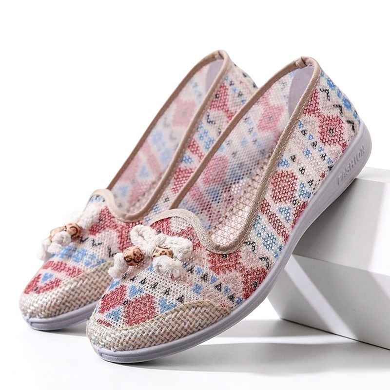 SXCHEN Women's Casual Mesh Shoes – Red & Blue With Easy Slip-On Design, Lightweight Construction, Perfect For All-Day Wear at Family Outings & Social Gatherings, All Sizes Available