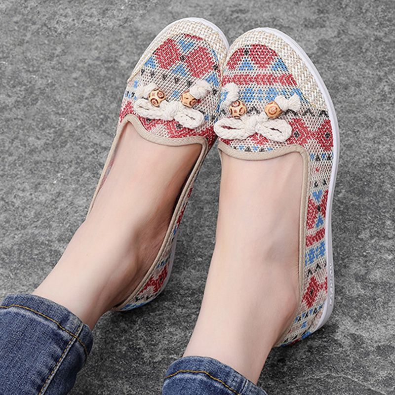 SXCHEN Women's Casual Mesh Shoes – Red & Blue With Easy Slip-On Design, Lightweight Construction, Perfect For All-Day Wear at Family Outings & Social Gatherings, All Sizes Available